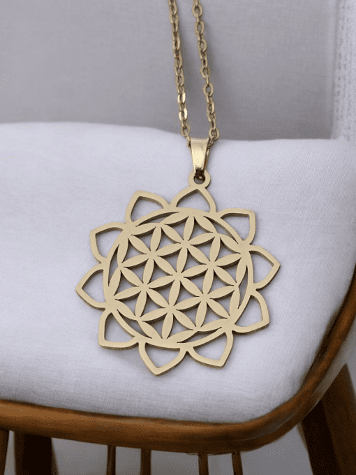 fleur de vie dorée